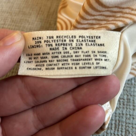 NEW Zulu & Zephyr X Free People Tan Wave Bra Cup Bikini Top - Picture 9 of 10